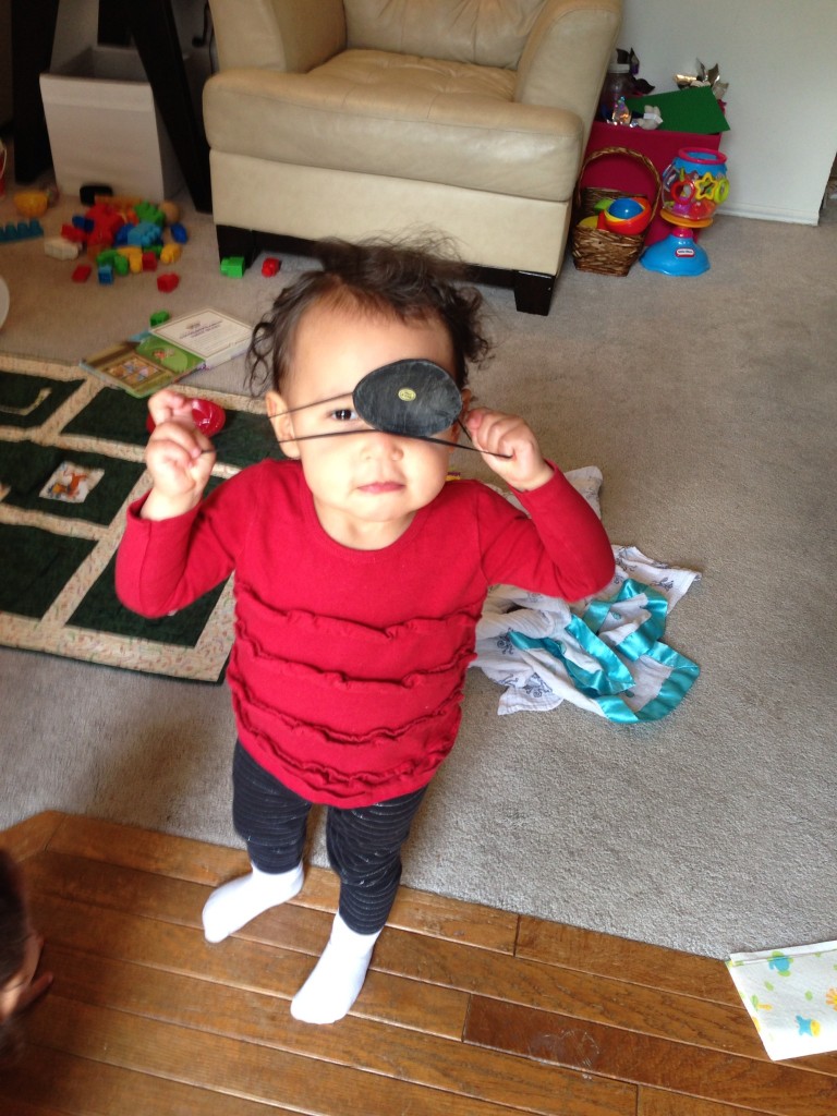 Diana, starting on her Rule 63 Nick Fury costume a little early...